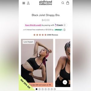 Girlfriend Collective Juliet Strappy Bra